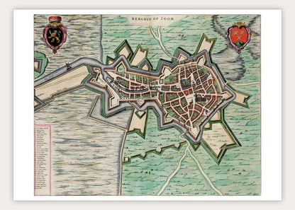 Oude kaart Bergen op Zoom - Blaeu