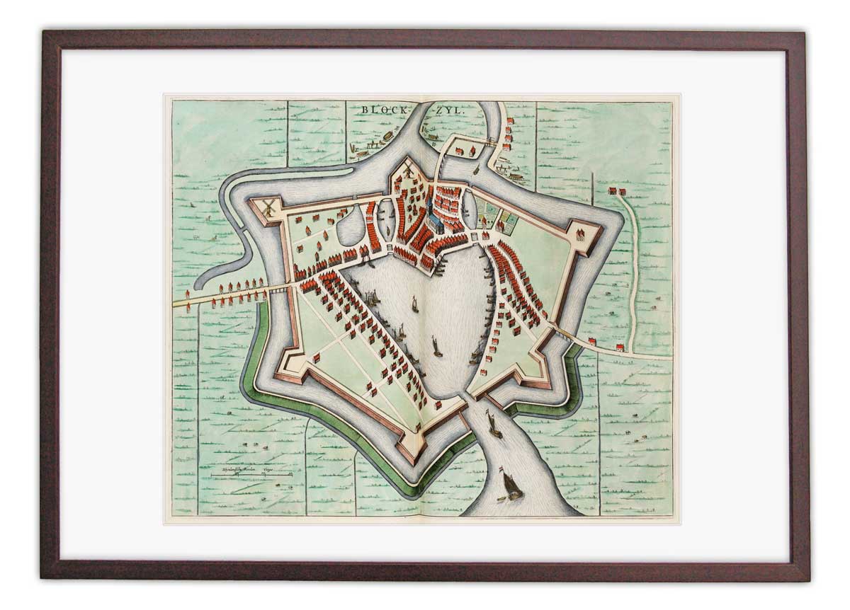Oude kaart Blokzijl - Uit de Atlas van Loon