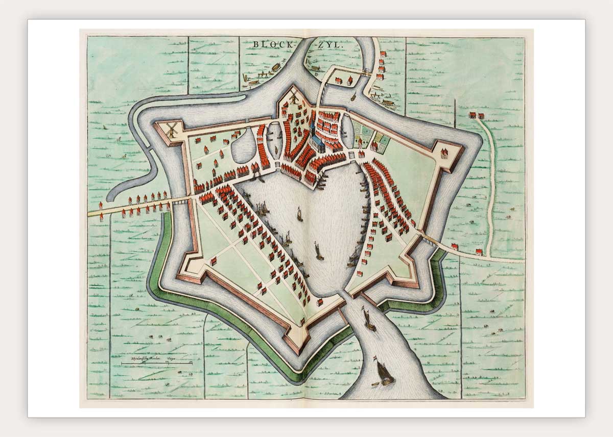 Oude kaart Blokzijl - Uit de Atlas van Loon