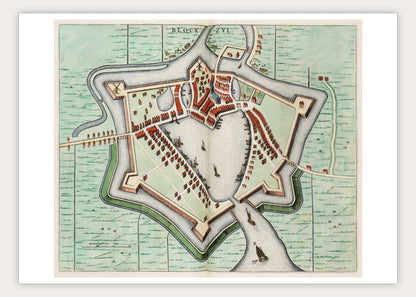 Oude kaart Blokzijl - Uit de Atlas van Loon