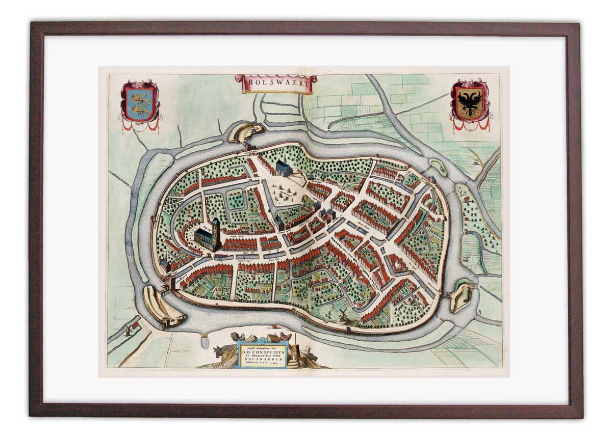 Oude kaart Bolsward - Uit de Atlas van Loon