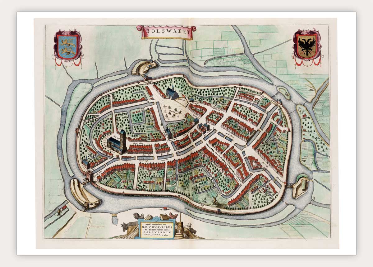 Oude kaart Bolsward - Uit de Atlas van Loon