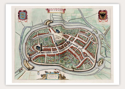Oude kaart Bolsward - Uit de Atlas van Loon
