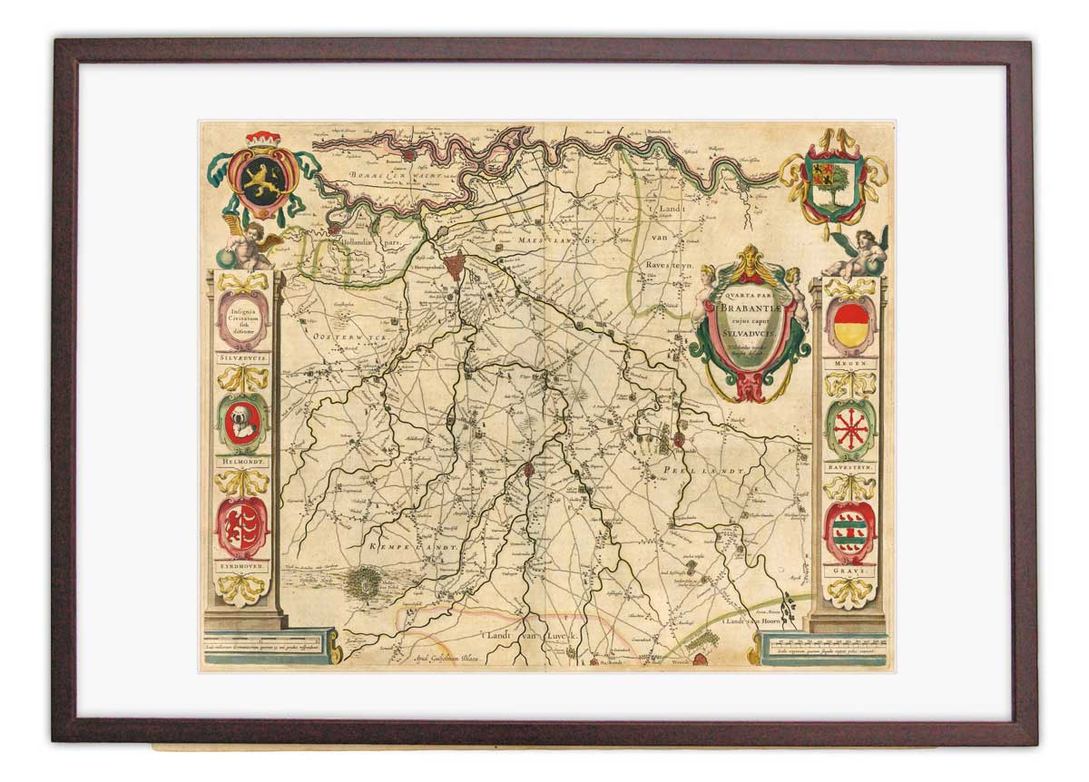 Oude kaart Brabant - Blaeu