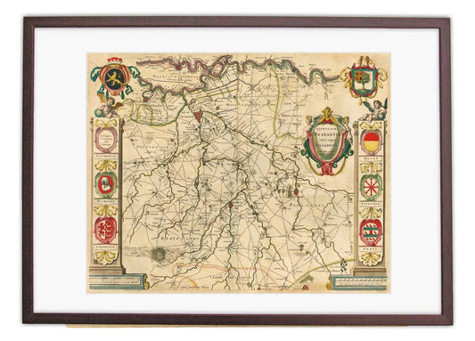 Oude kaart Brabant - Blaeu