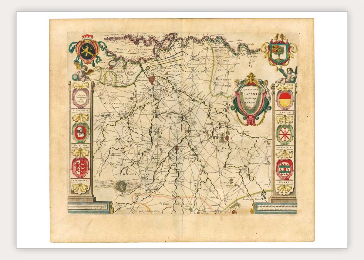 Oude kaart Brabant - Blaeu