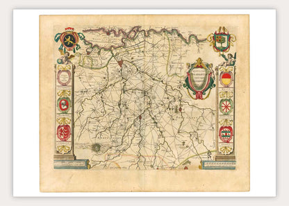 Oude kaart Brabant - Blaeu