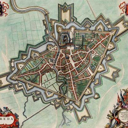 Oude kaart Breda - Uit de Atlas van Loon