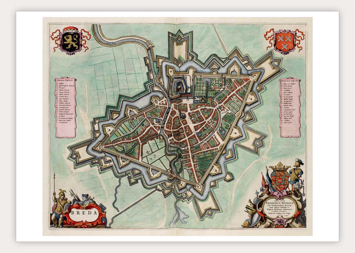 Oude kaart Breda - Uit de Atlas van Loon