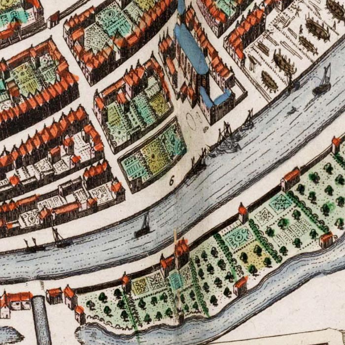 Oude kaart Brielle - Uit de Atlas van Loon