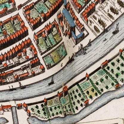Oude kaart Brielle - Uit de Atlas van Loon