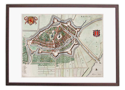 Oude kaart Brielle - Uit de Atlas van Loon