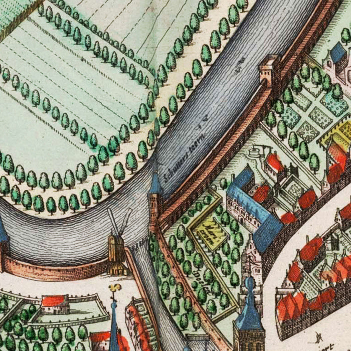 Oude kaart Culemborg - Uit de Atlas van Loon