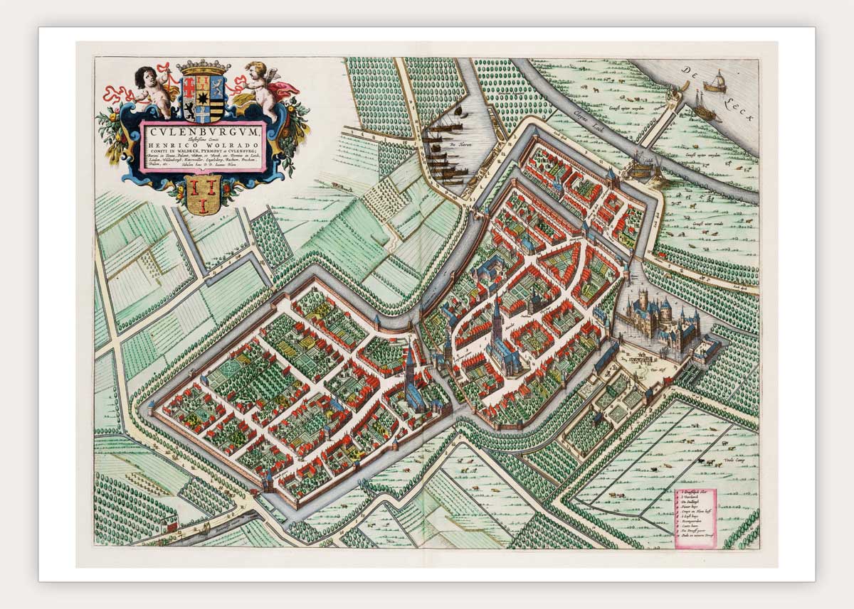 Oude kaart Culemborg - Uit de Atlas van Loon