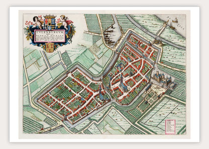 Oude kaart Culemborg - Uit de Atlas van Loon