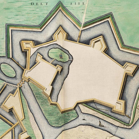 Oude kaart Delfzijl - Uit de Atlas van Loon