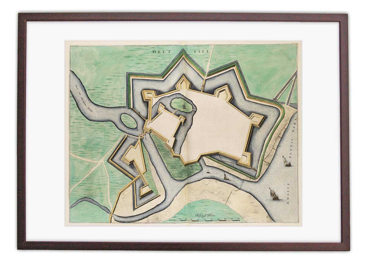 Oude kaart Delfzijl - Uit de Atlas van Loon