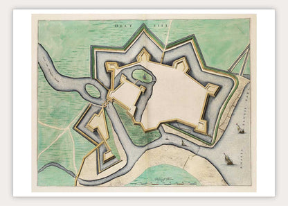 Oude kaart Delfzijl - Uit de Atlas van Loon