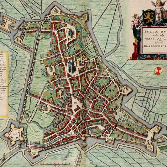 Oude kaart Den Bosch - Uit de Atlas van Loon