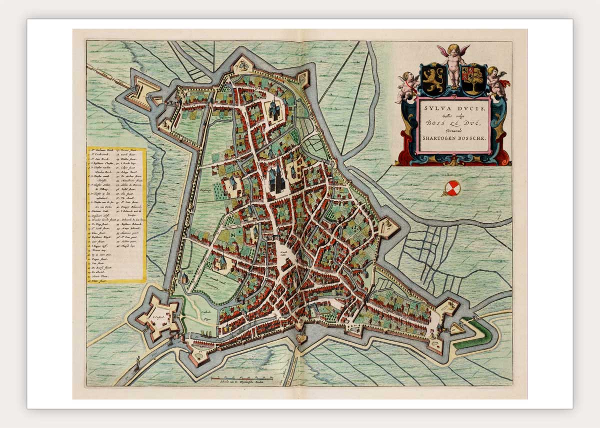 Oude kaart Den Bosch - Uit de Atlas van Loon