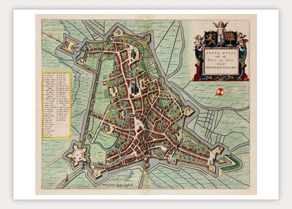 Oude kaart Den Bosch - Uit de Atlas van Loon