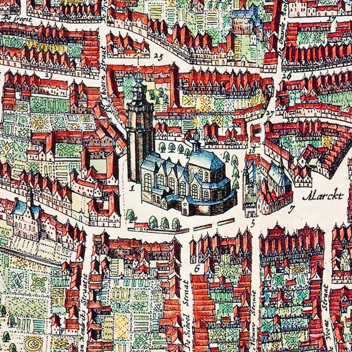 Oude kaart Den Haag - Atlas de Wit 