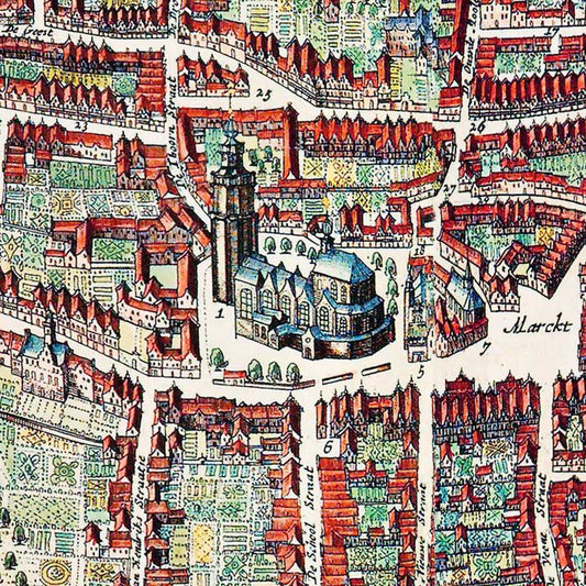 Oude kaart Den Haag - Atlas de Wit 