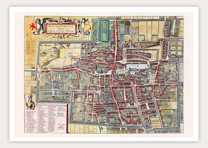 Oude kaart Den Haag - Atlas de Wit 