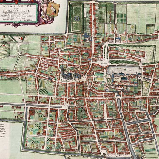 Oude kaart Den Haag - Uit de Atlas van Loon