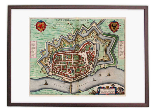 Oude kaart Deventer - Uit de Atlas van Loon