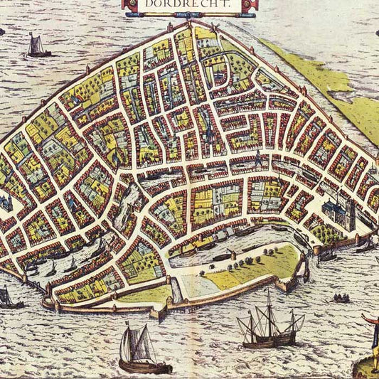 Oude kaart Dordrecht - Dordrecht in 1580