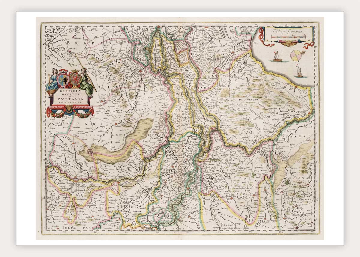 Oude kaart Gelderland - Atlas van Loon