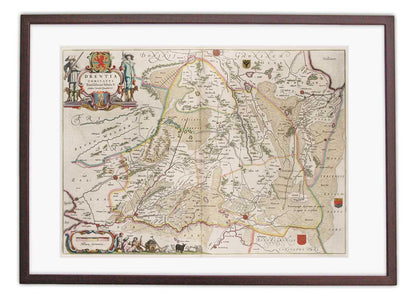 Oude kaart Graafschap Drenthe door Blaeu