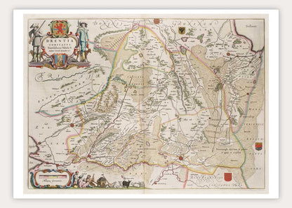 Oude kaart Graafschap Drenthe door Blaeu