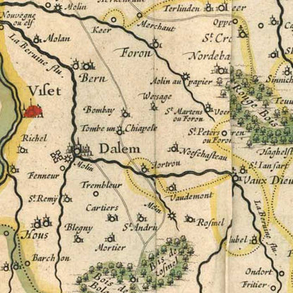Oude kaart Graafschap Limburg - Blaeu