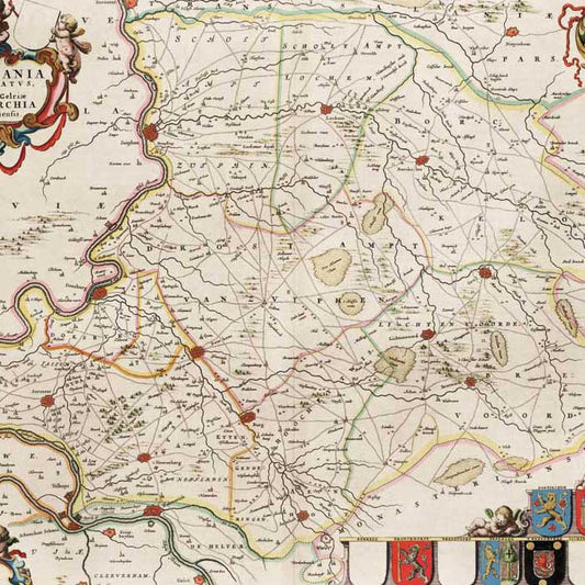 Oude kaart Graafschap Zutphen