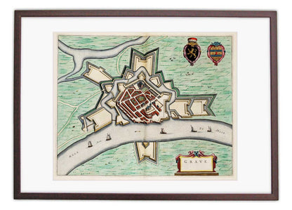 Oude kaart Grave - Blaeu
