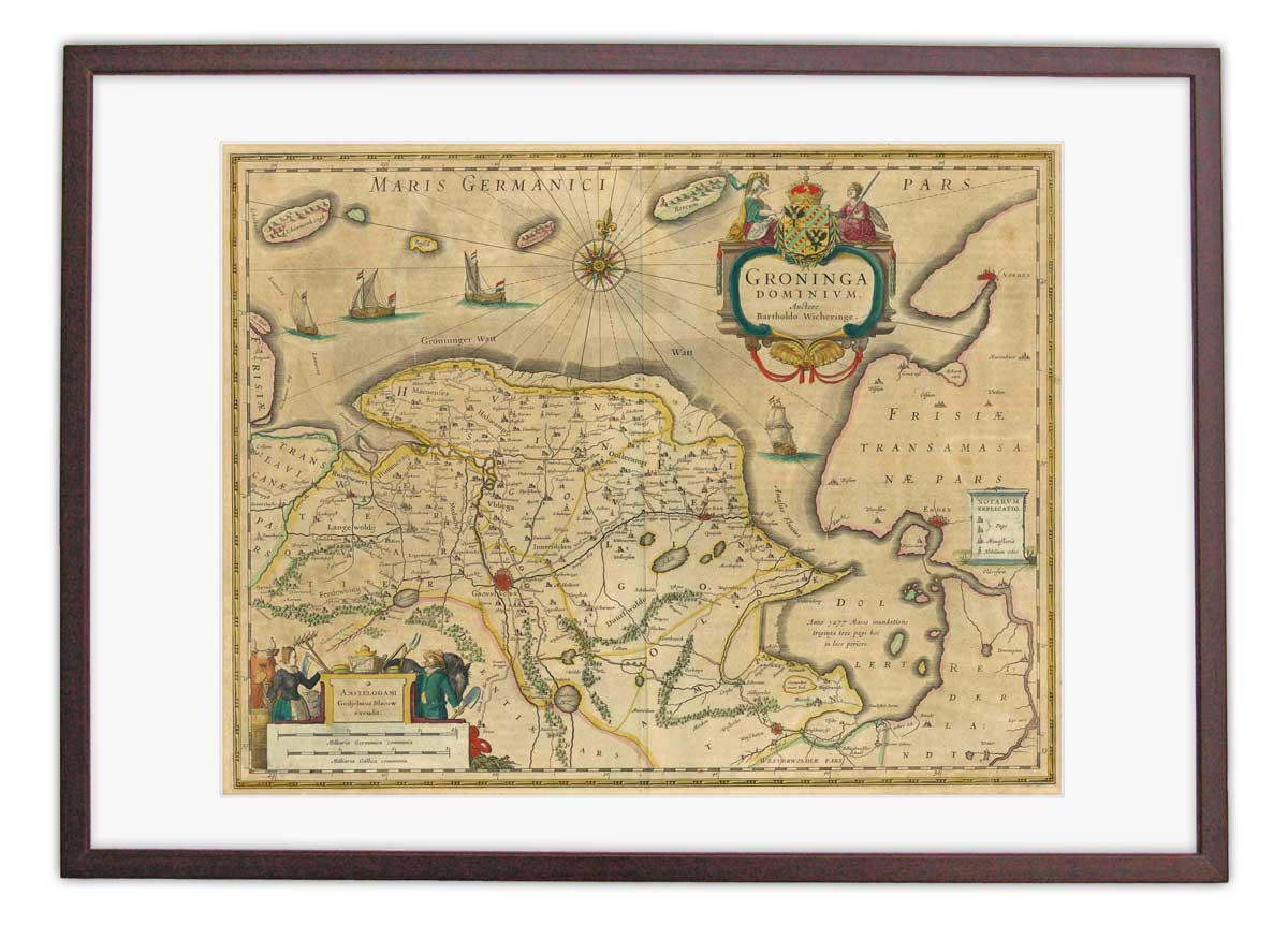 Oude kaart Groningen - Blaeu