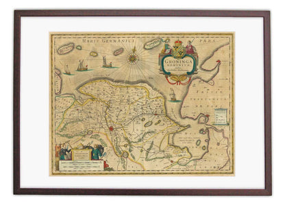 Oude kaart Groningen - Blaeu