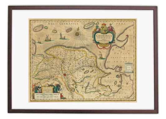 Oude kaart Groningen - Blaeu
