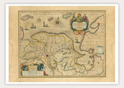 Oude kaart Groningen - Blaeu
