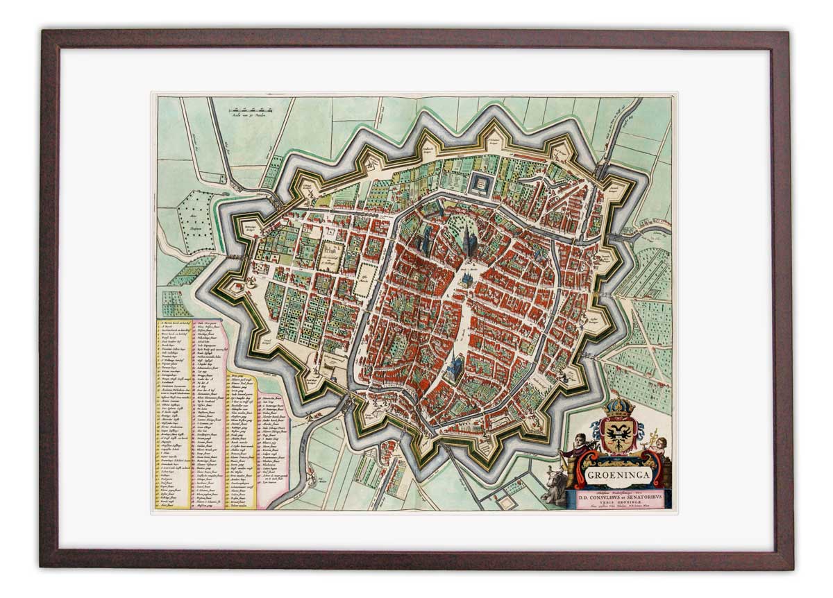 Oude kaart Groningen - Uit de Atlas van Loon