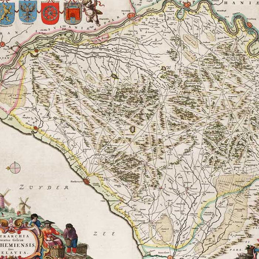 Oude kaart Hertogdom Arnhem