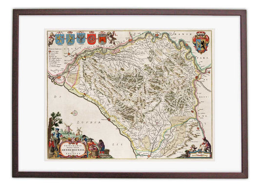 Oude kaart Hertogdom Arnhem