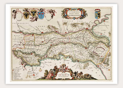 Oude kaart Hertogdom Nijmegen