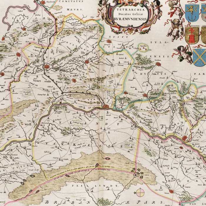 Oude kaart Hertogdom Roermond