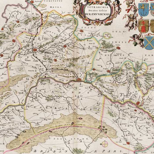 Oude kaart Hertogdom Roermond