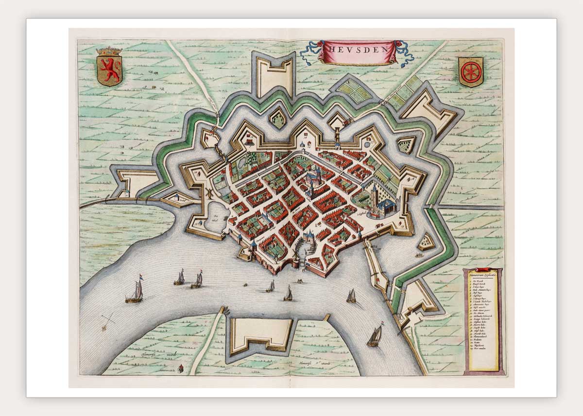 Oude kaart Heusden - Uit de Atlas van Loon
