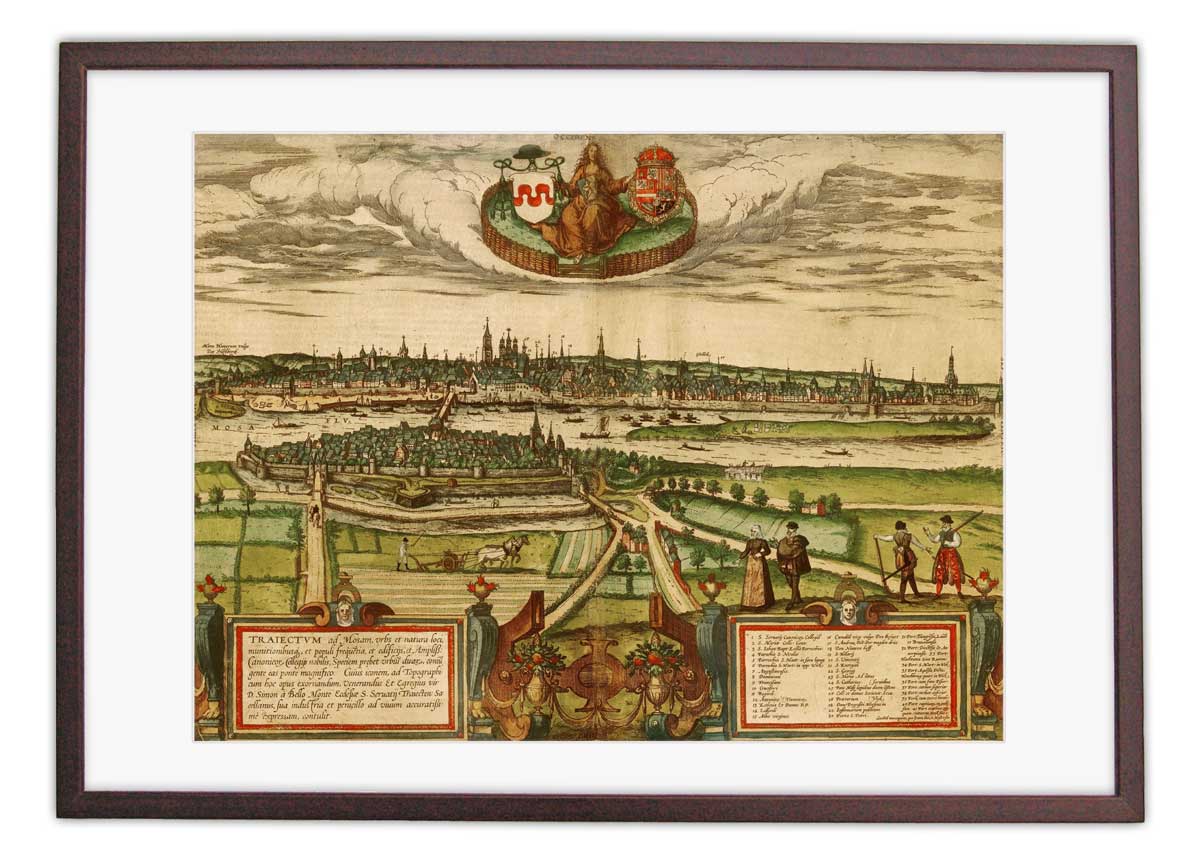 Oude kaart Maastricht - Profiel in 1580