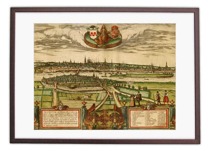 Oude kaart Maastricht - Profiel in 1580